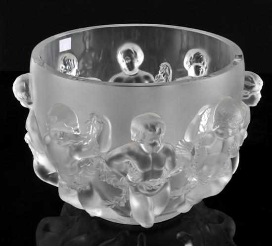 Appraisal: A Lalique 'Luxembourg' pattern glass bowl Late th century The