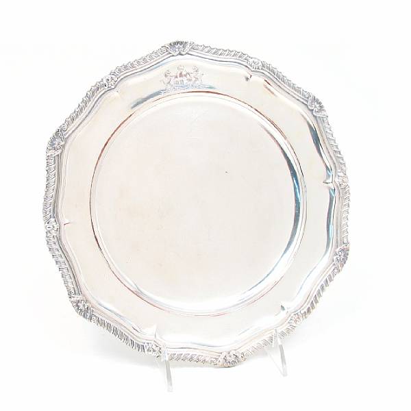 Appraisal: A set of ten plated entree plates after the antiqueWith