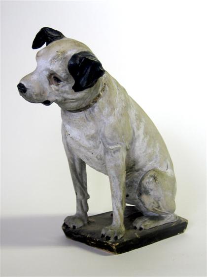 Appraisal: Painted plaster figure of Nipper the RCA Victor dog th