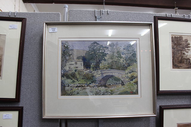 Appraisal: PHILIP B DUNTHORN TH CENTURY SCHOOL - Hubberholme Bridge watercolour