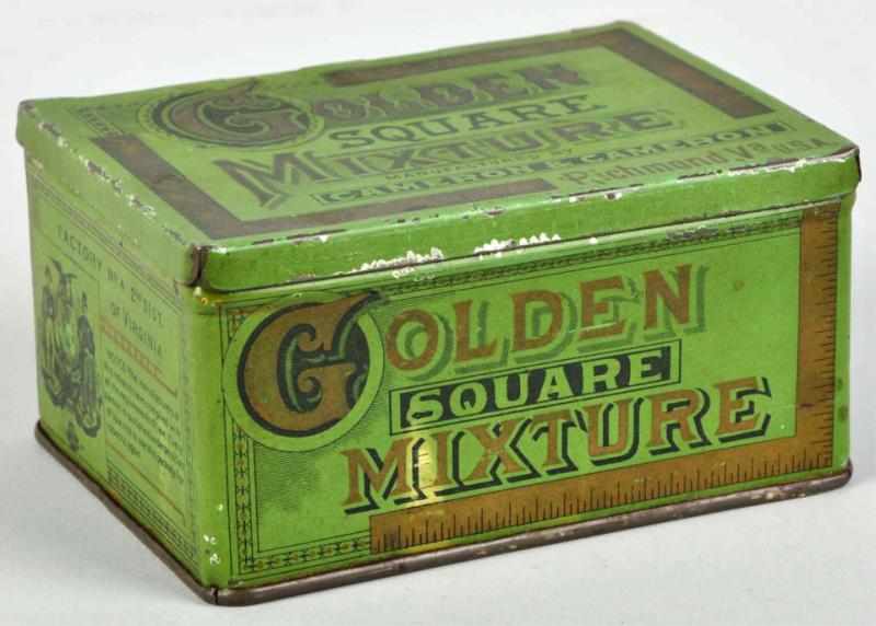 Appraisal: Golden Square Mixture Tobacco Tin Only a few small nicks