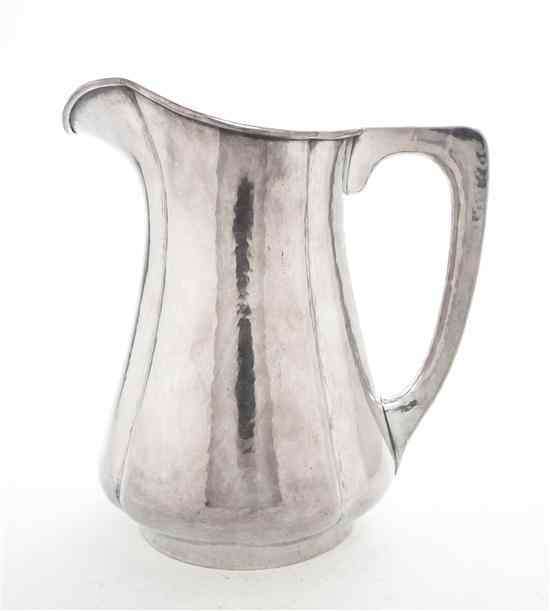 Appraisal: An American Arts Crafts Sterling Silver Pitcher Julius Olaf Randahl