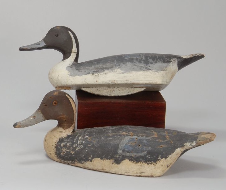 Appraisal: TWO ONTARIO HOLLOW-CARVED PINTAIL DRAKES Maker unknown