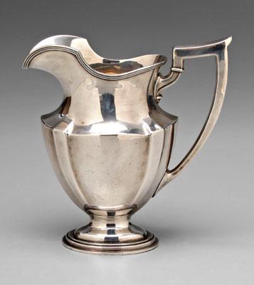 Appraisal: Sterling silver water pitcher urn form with square handle marks