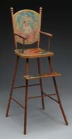 Appraisal: BLISS WHITNEY REED HIGHCHAIR Lithographed paper on wood this highchair