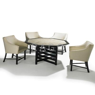 Appraisal: HARVEY PROBBER HARVEY PROBBER INC Dining table and four chairs