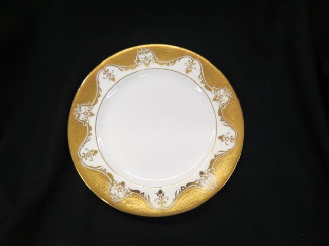 Appraisal: Fine Porcelain Service Plates gold encrusted border by Adderley retailed