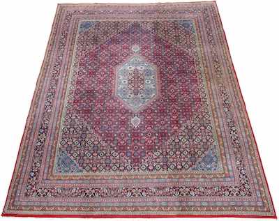 Appraisal: A Bijar Estate Carpet In traditional Imari colors with fringe