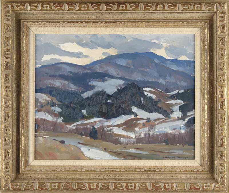 Appraisal: EMILE ALBERT GRUPPE American - THE SNOWY HILLS Oil on