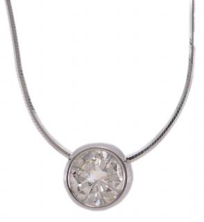 Appraisal: kt Diamond Pendant one bezel set round brilliant diamond estimated