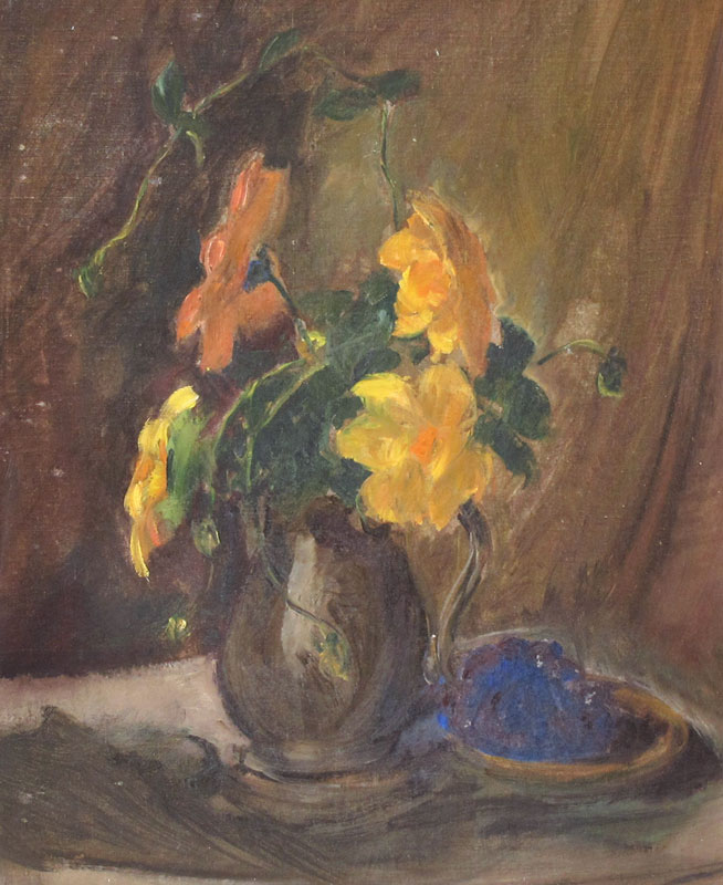 Appraisal: WENDING Erwin American - Floral Still Life of Potted Flower