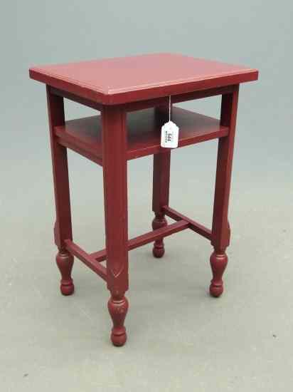 Appraisal: Phone table in red paint '' Ht