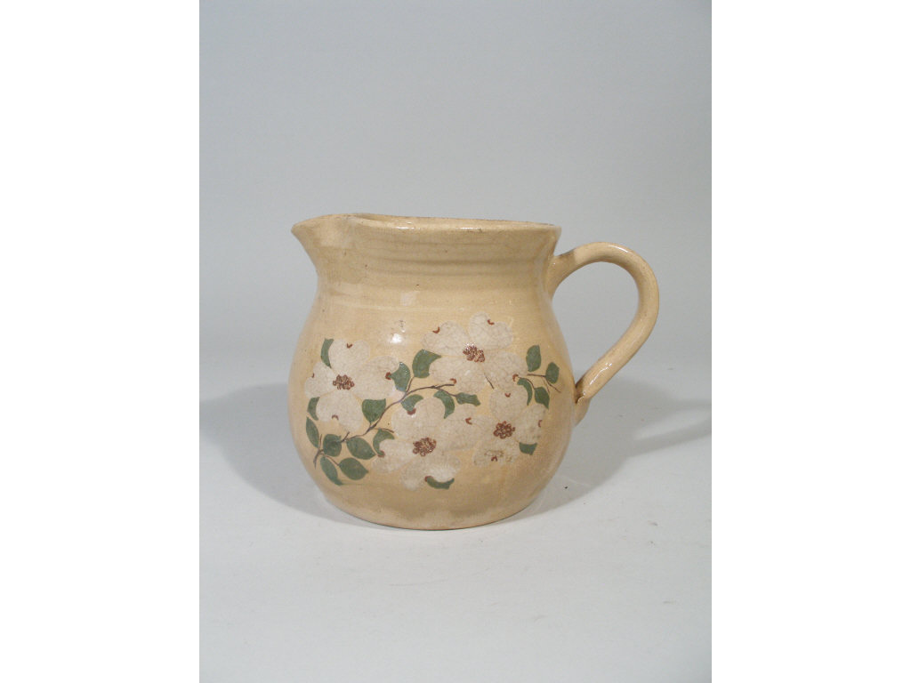 Appraisal: Western NC Pottery Hilton Pitcher clear glazed clay w detailed