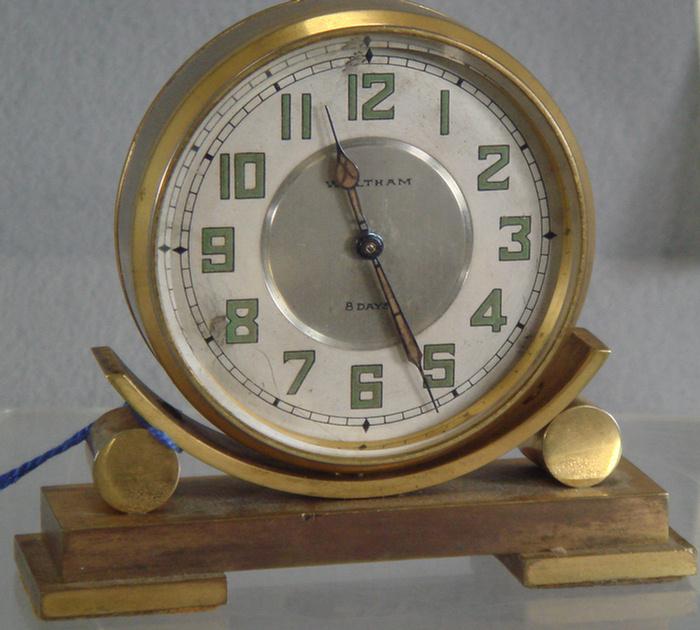 Appraisal: Waltham j Partners desk clock two faces in an Art