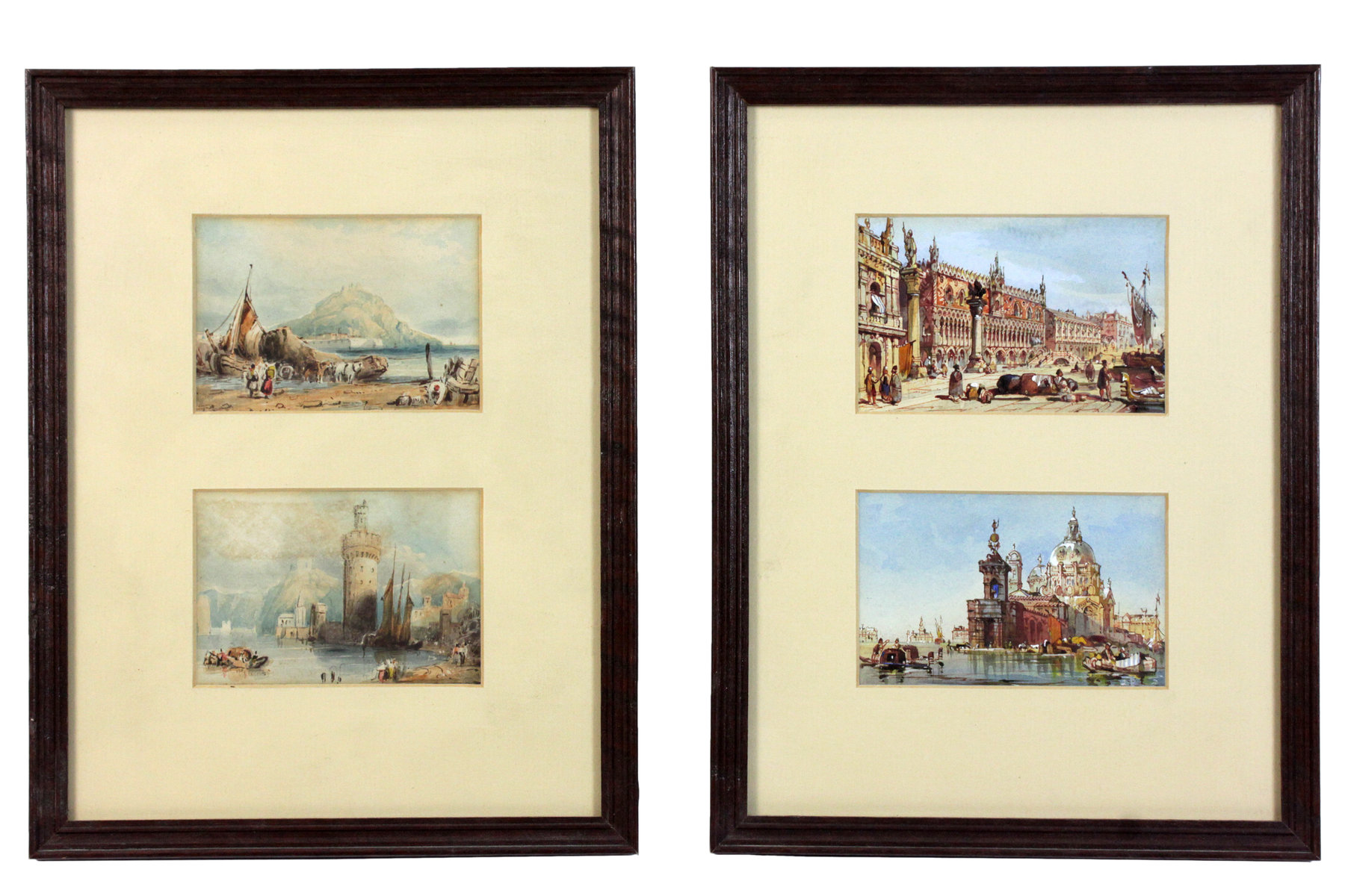 Appraisal: Follower of Samuel Prout Venice The Rhine each with two