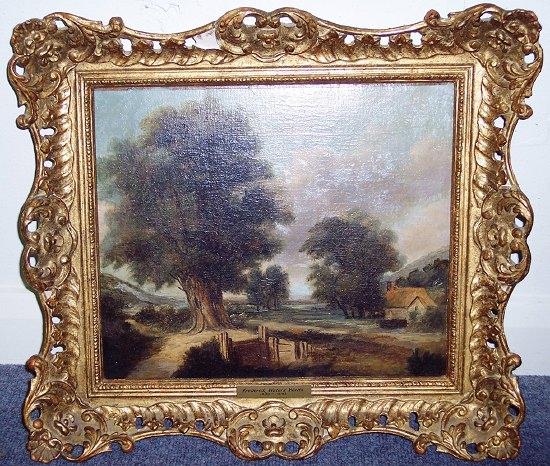 Appraisal: Manner of Frederick William WattsWooded Landscapeoil on canvas cm x