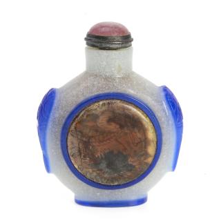 Appraisal: Chinese Peking glass snuff bottle Chinese Peking glass snuff bottle