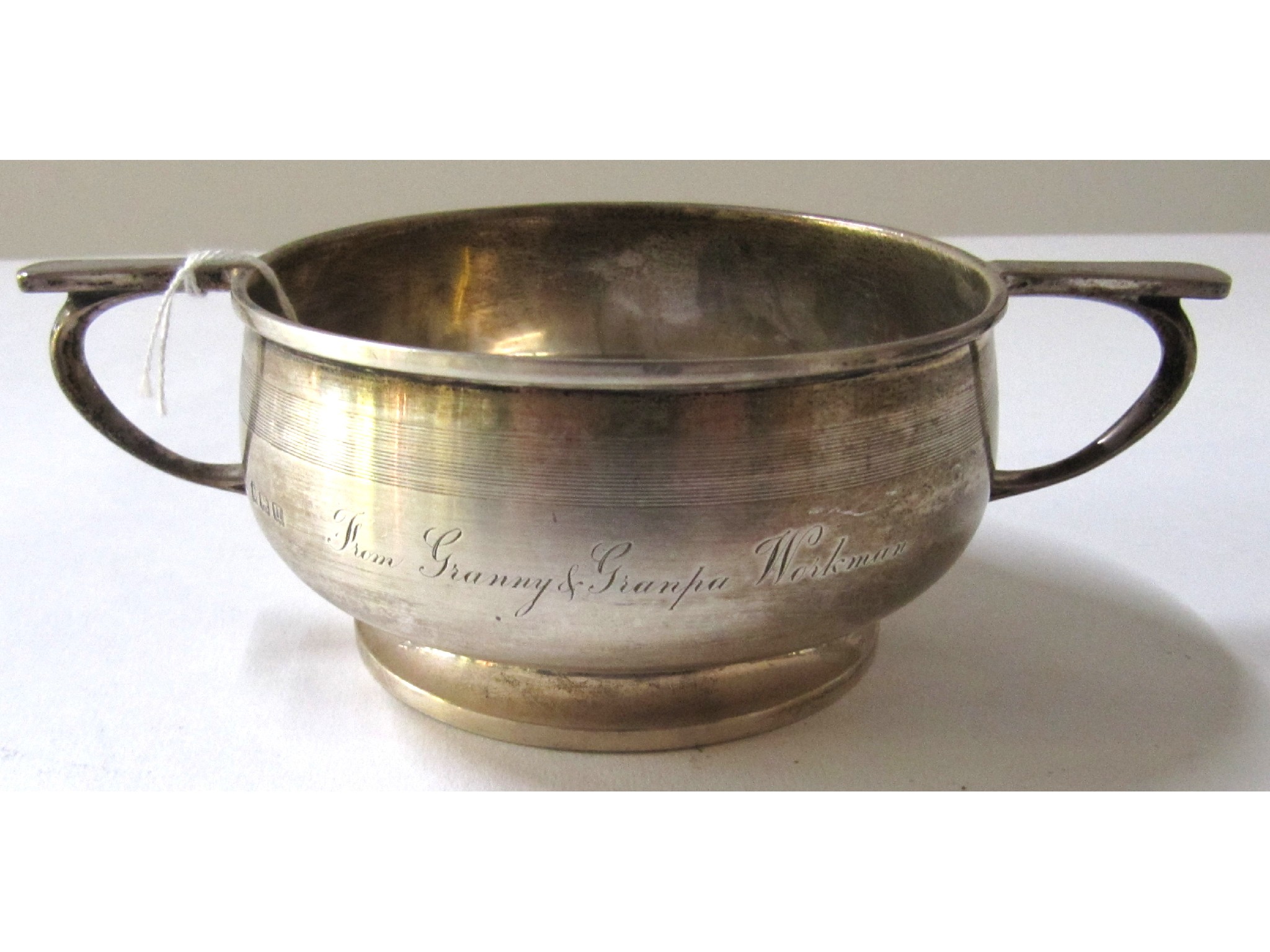 Appraisal: A silver porringer Birmingham