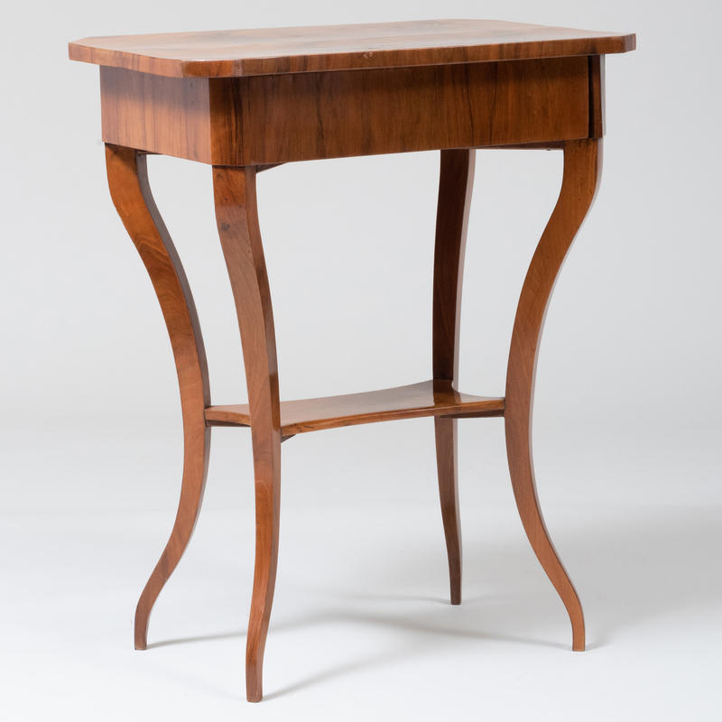 Appraisal: Biedermeier Black Walnut Side Table x x in Condition Age