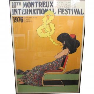 Appraisal: Montreux International Festival poster Large Framed Montreux International Festival poster