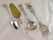 Appraisal: Continental silver A Scandinavian th century style spoon standard and