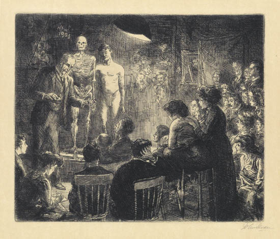 Appraisal: JOHN SLOAN Anshutz on Anatomy Etching x mm x inches