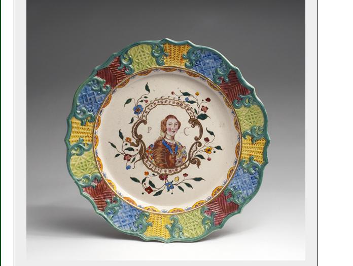 Appraisal: STAFFORDSHIRE SALTGLAZE ENAMELLED COMMEMORATIVE PLATE DEPICTING PRINCE CHARLIE CIRCA Painted