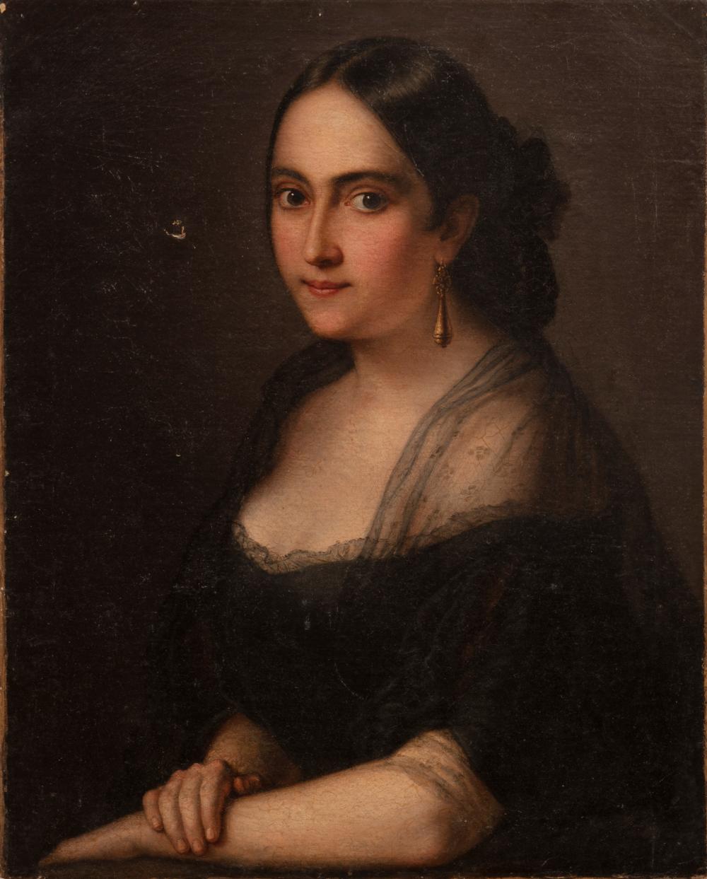 Appraisal: Friedrich Remde German - Portrait of George Sand oil on