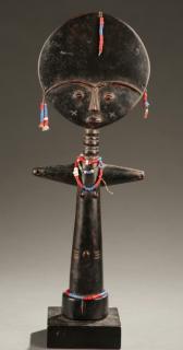 Appraisal: Asante Akuaba fertility doll th century Baga style Nimba shoulder