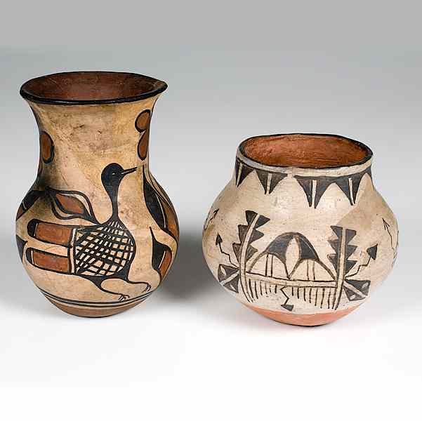 Appraisal: Cochiti and Santo Domingo Jars lot of includes a Cochiti