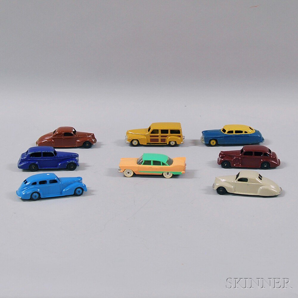 Appraisal: Eight Meccano Dinky Toys Die-cast Metal Automobiles England including Plymouth