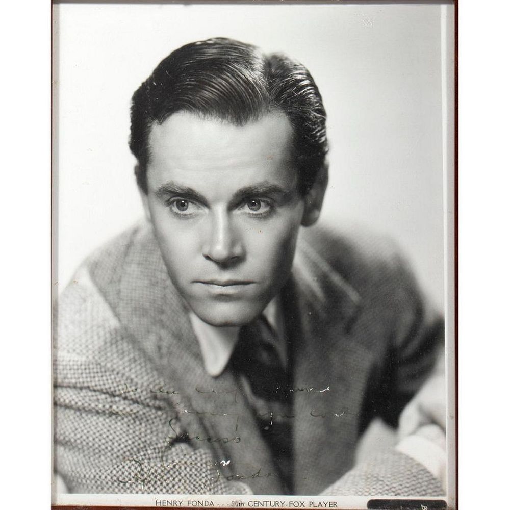 Appraisal: Henry Fonda Original autographed inscribed photograph Size x Condition Showing