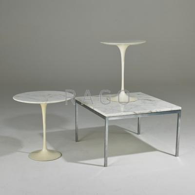 Appraisal: EERO SAARINEN FLORENCE KNOLL Two Tulip tables and one end