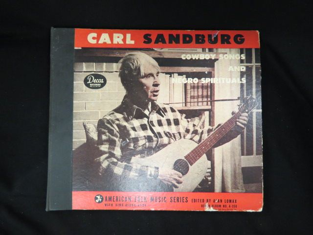 Appraisal: Carl Sandburg Record Set cowboy songs and negro spirituals RPM