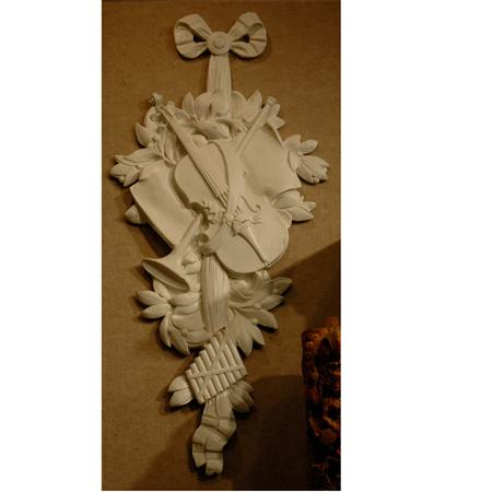 Appraisal: Neoclassical Style White Painted Wall Applique Estimate -