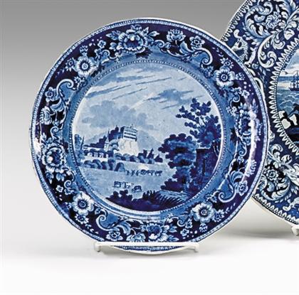 Appraisal: Historical blue luncheon plate a stevenson cobridge - retailed by