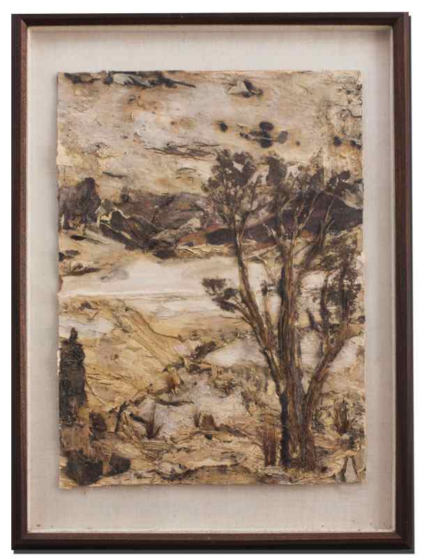 Appraisal: LINDOP Enid Aboriginal Australian Scene of Australian outback Mixed Media