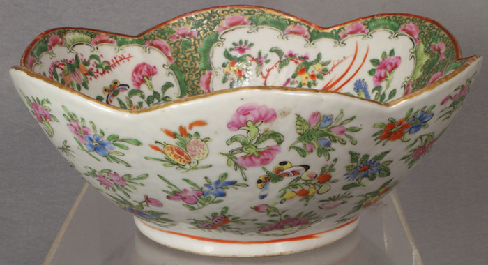 Appraisal: Chinese Export porcelain lobed Famille Rose fruit bowl d no