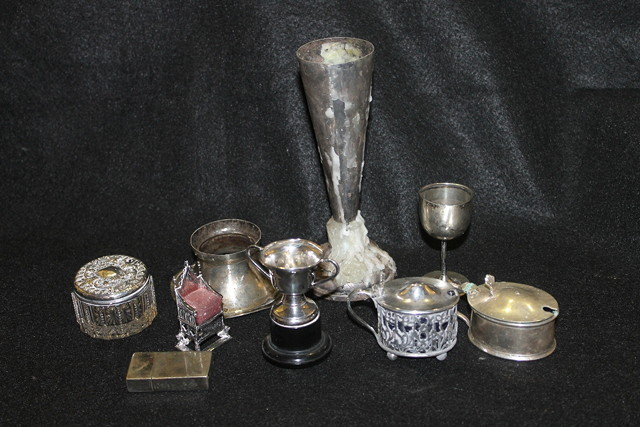 Appraisal: A COLLECTION OF MISCELLANEOUS SILVER and other wares including a