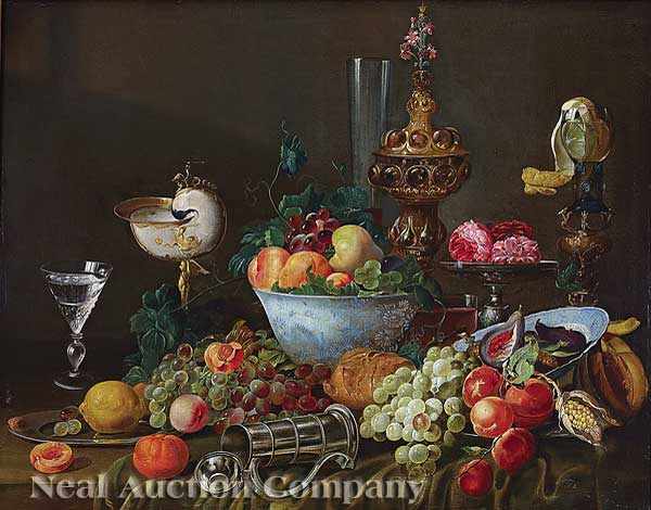 Appraisal: Dutch School late th early th c Still Life With