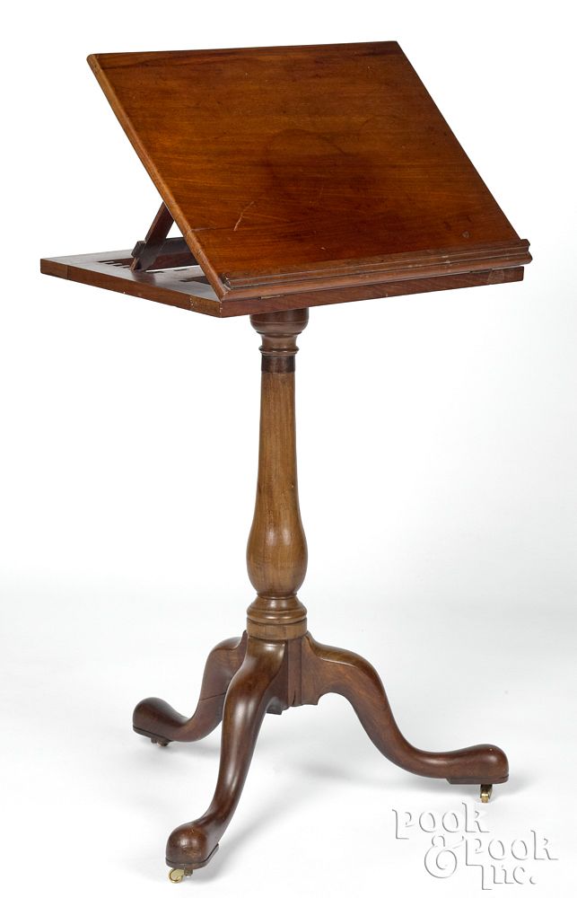 Appraisal: Queen Anne mahogany bookstand ca Queen Anne mahogany bookstand ca