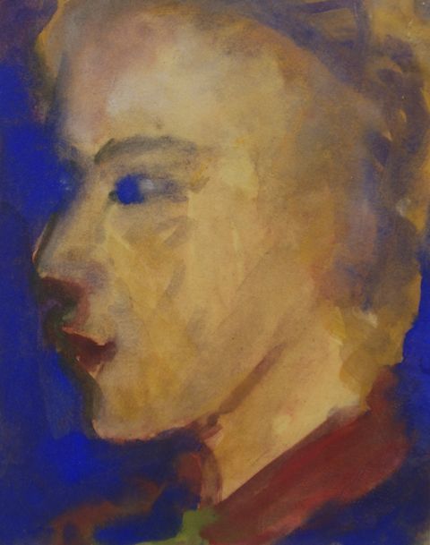 Appraisal: Danila Vassilieff - Young Man II watercolour x cm together