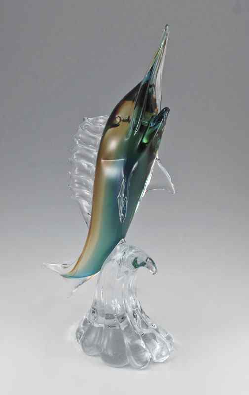 Appraisal: RAGGAZZI MURANO GLASS SWORD FISH SCULPTURE Signed '' Made for