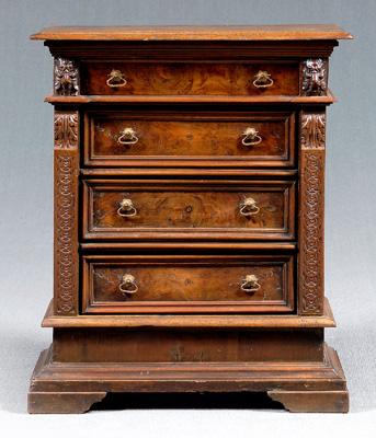 Appraisal: Italian Renaissance style cabinet four drawers with nail construction and