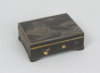 Appraisal: A Shibishu Mixed Metal Box An exquisite Japanese mixed metal