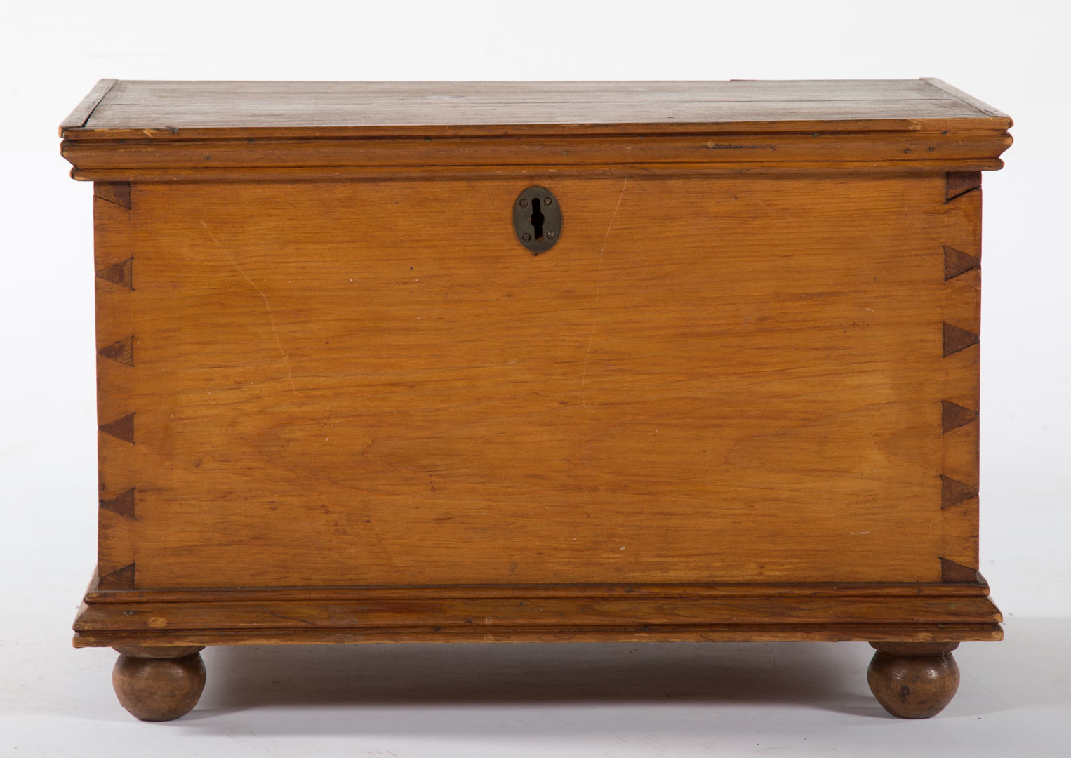 Appraisal: American vernacular pine diminutive chest early th century compartment with