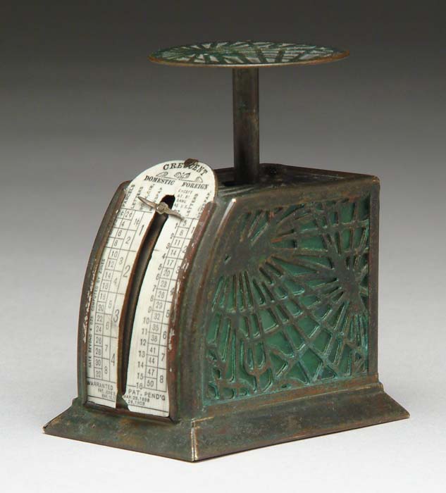 Appraisal: TIFFANY STUDIOS LETTER SCALE Nice bronze letter scale has pine