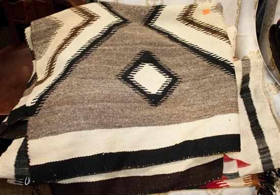 Appraisal: Five assorted native American woven blankets and textiles Estimate -