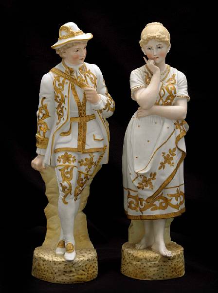 Appraisal: A group of six bisque porcelain figures height of tallest