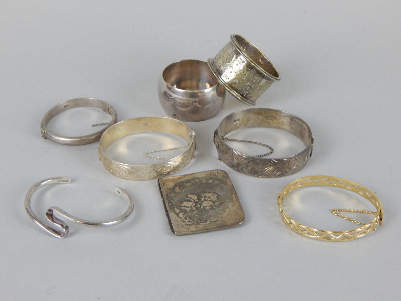 Appraisal: A quantity of silver and other wares to include two